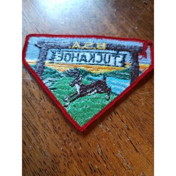 Camp Tuckahoe 1960-70s Red Border Triangle Pocket Patch - Picture 4 of 4